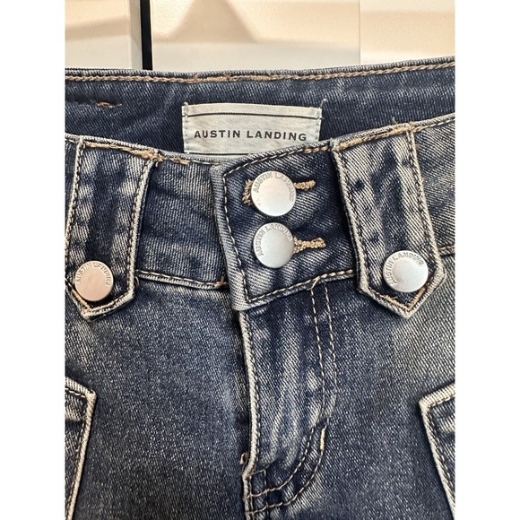 Austin Landing Denim Blue Jeans Wide Leg Pants Size 00 Women's - Picture 4 of 12